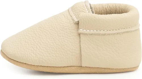 BirdRock Baby - Mocasines sin bordes de piel auténtica, para niños y niñas, recién nacidos, bebés, infantes