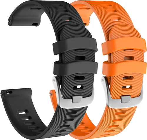 Miniatura 11 de ISABAKE Correa de reloj para Garmin Forerunner 245/645 Music, correa de repuesto de silicona de liberación rápida de 0.787 in para Vivoactive 3/Venu