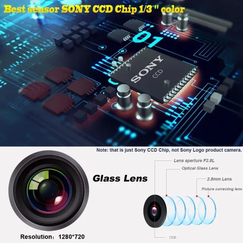 Miniatura 5 de Cámara de visión trasera de coche con ángulo de visión amplio de color de alta definición impermeable con visión nocturna para 4 Runner/Land Cruiser