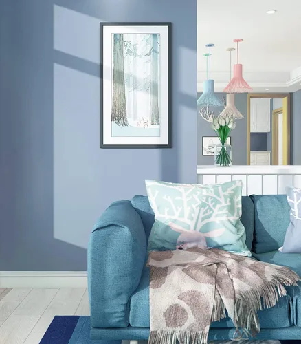 Miniatura 2 de Safiyya Papel Tapiz Azul Despegar y Pegar Papel de Contacto Gris Azul Papel Tapiz Decorativo Impermeable Autoadhesivo Papel de Contacto Rollos