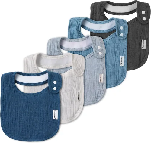 Miniatura 15 de Baberos de muselina para bebés niños y niñas, babero de muselina orgánica para bebé para babeo y dentición, baberos suaves de bandana para babeo