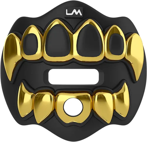 Loudmouth - Protector bucal de fútbol, boquilla de fútbol 3D cromada, se adapta a adultos y jóvenes, accesorios de protección bucal (parrilla 3D,