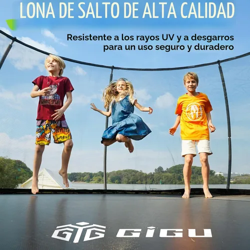 Miniatura 3 de Gigu 10FT 12FT 14FT 15FT 16FT Recreational Trampolines with Enclosure Net and Ladder and Anti-Rust Coating, ASTM Approved Trampoline Outdoor for