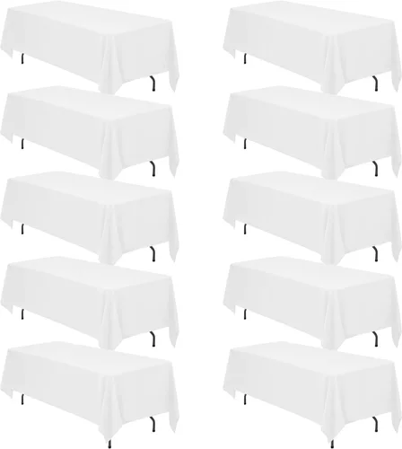 Miniatura 123 de BRILLMAX 6 Pack de Manteles Azul Marino para Mesas Rectangulares de 8 Pies 90 x 156 Pulgadas - 8 pies Mantel Rectangular a Granel de Lino