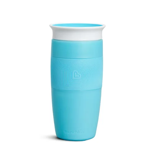 Munchkin® Miracle® 360 - Vaso para beber para niños pequeños, a prueba de derrames, 14 onzas, azul