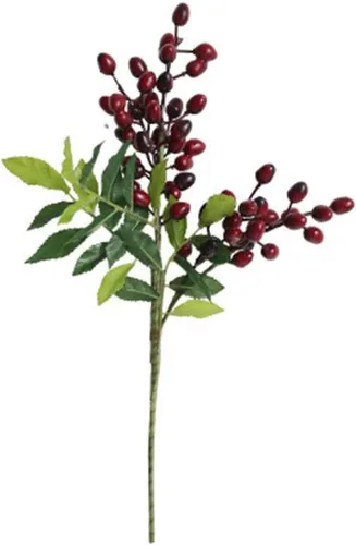 Juego de 4 flores artificiales de color verde oliva vívidas con jarrón, decoración de plantas de hoja de olivo falsas en rama de maceta, flores de
