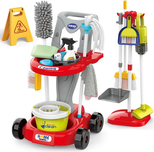 Miniatura 7 de Juego de limpieza para niños pequeños, juego de juguetes de limpieza para niños, nuevo juego de limpieza desmontable de 29 piezas para niños