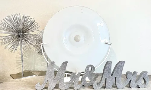 Miniatura 6 de Letrero de madera para decoración de boda de Mr & Mrs para mesa de recepción de novia y novio. Letras de madera para centro de mesa de pareja