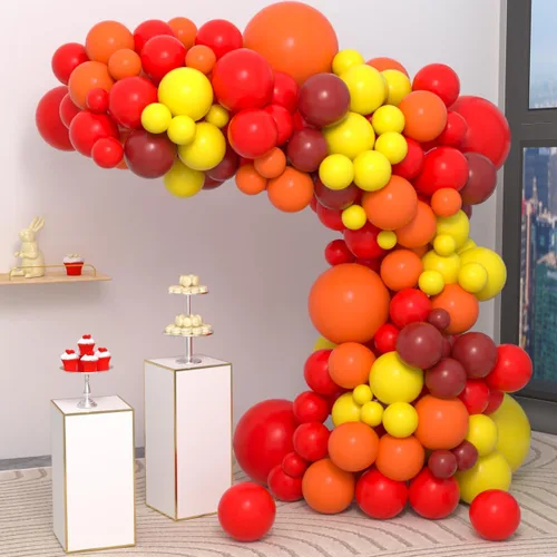 Miniatura 10 de Kit de arco de globos azul, amarillo y blanco, guirnalda de globos azul claro, verde azulado y amarillo blanco, globos azules y amarillos para Rojo