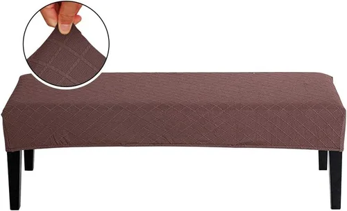 Miniatura 6 de Balana Fundas de banco de comedor jacquard, funda tapizada de elastano elástica, antipolvo, extraíble, lavable, protector de asiento para sala