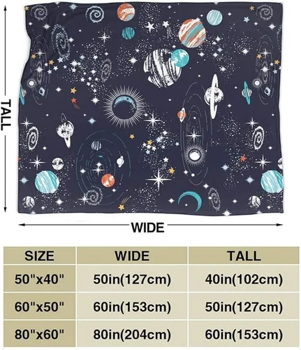 Miniatura 3 de SARA NELL Manta espacial para niños, manta espacial de franela de forro polar, ultra suave y esponjosa, para sofá, sistema solar, constelación