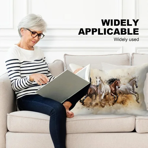 Miniatura 5 de Fundas de almohada de 12 x 20 pulgadas, regalos para amantes de los caballos, fundas de almohada lumbares decorativas para el hogar, sala de estar
