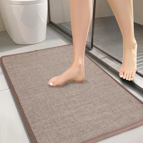 Alfombras de baño, tapetes de baño para baño antideslizantes lavables, secado rápido, absorción de agua, se ajustan debajo de la puerta, ultra