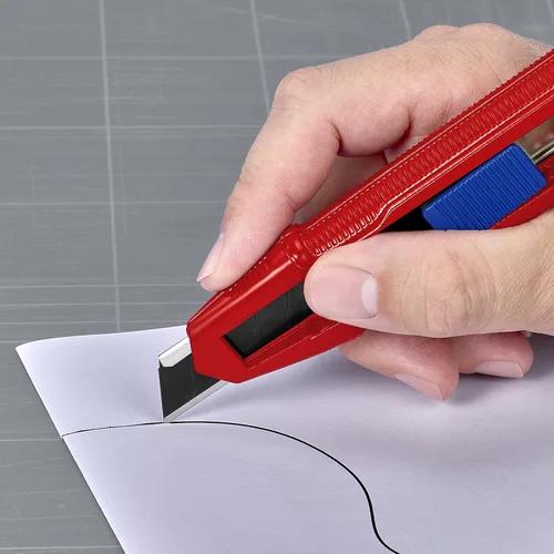 Miniatura 17 de KNIPEX Tools CutiX Cuchillo universal a presión, 6-1/2 pulgadas, rojo/azul