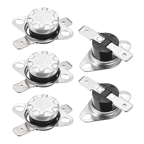 Miniatura 38 de uxcell KSD301 Termostato 32.0 °F/32 ° F 10 A Normalmente Cerrado N.C Ajuste Snap Disc Interruptor de temperatura para microondas, horno, cafeteras 2