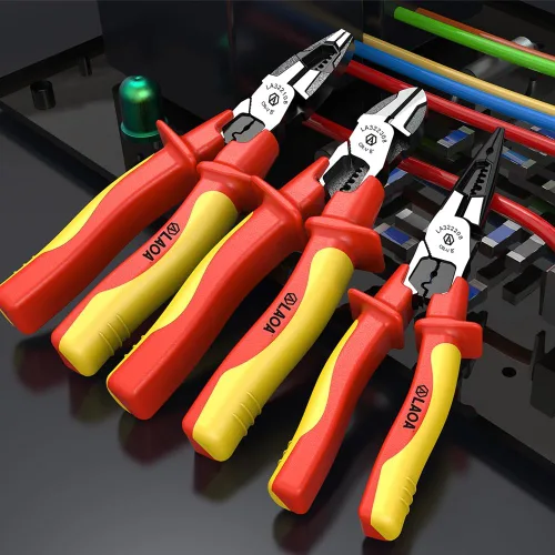 Miniatura 7 de LAOA Alicates multifuncionales aislados de 1000 V Cortador de alambre, pelacables, crimpadora con herramienta de electricista resistente de acero