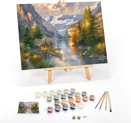 Miniatura 36 de Ledgebay Kit de Pintura por Números DIY para Adultos con Lienzo Enmarcado, de Principiante a Avanzado, los Kits Incluyen Juego de Pintura Acrílica