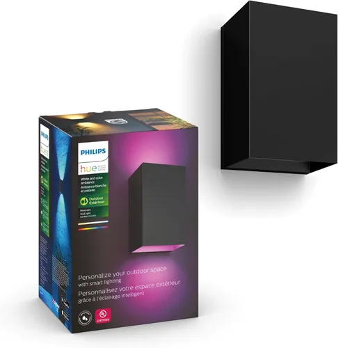Miniatura 8 de Philips Hue Impress - Lámpara de pared para exteriores (cableada), (6.1 x 9.4 pulgadas), luz blanca y de color, control de voz, requiere puente