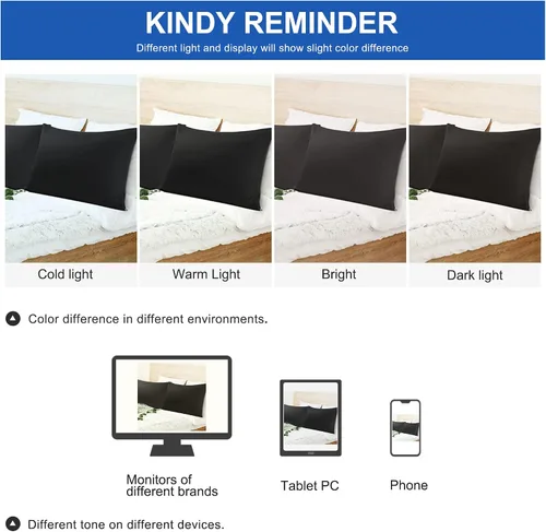 Miniatura 8 de uxcell Fundas de almohada tejidas de 100% algodón egipcio, fundas de almohada suaves y transpirables con cierre de cremallera, 2 fundas de almohada