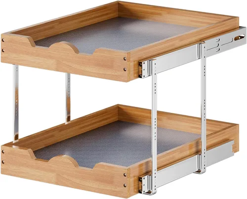 Miniatura 12 de OCG Cajones extraíbles para armarios de cocina de 14 pulgadas de ancho x 21 pulgadas de profundidad, estante de cajón de madera deslizante, estantes