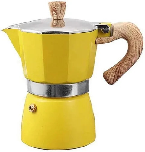Moka Pot - Cafetera italiana de 5.1 fl oz, 10.1 fl oz, 6 tazas, cafetera italiana, cafetera de aluminio, cafetera italiana para capuchinos moca,