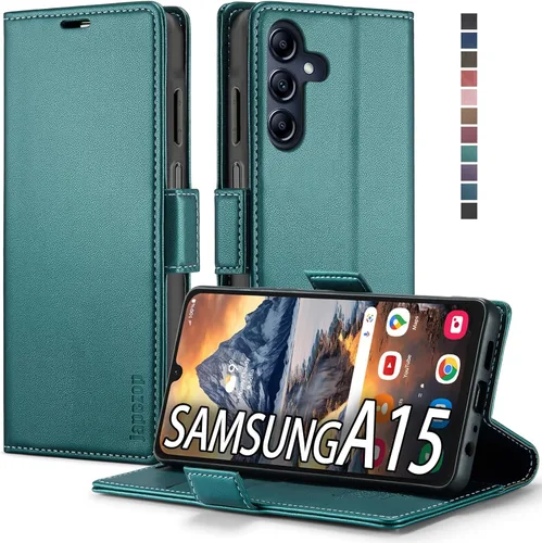 Miniatura 21 de Funda para Samsung Galaxy A13 5G, Samsung Galaxy A13 5G con tarjetero [bloqueo RFID] atril magnético, funda de cuero con tapa para Samsung Galaxy