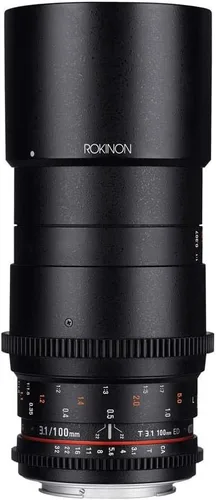 Rokinon Cine DS 3.937 in T3.1 ED UMC Telefoto de Marco Completo Lente Macro Cine para Canon EF Digital SLR Cámaras