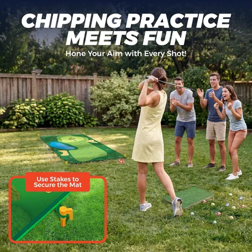Miniatura 3 de TOY Life Alfombrilla de Juego de Golf Chipping para Interiores y Exteriores, Juegos para Adultos y Familias, Niños, Equipo de Juego al Aire Libre