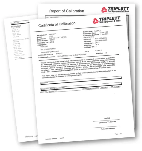 Miniatura 2 de Triplett LT65 Medidor de Iluminancia/Luz Digital hasta 400,000 Lux / 40,000 Fc con Certificado de Trazabilidad a NIST