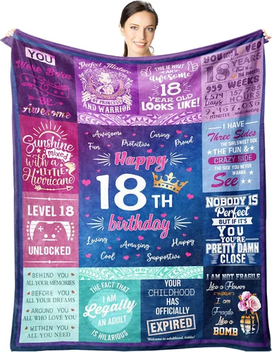 Miniatura 12 de Regalos de cumpleaños para niñas de 15 años – Manta de regalos de quinceañera de 60 x 50 pulgadas – Regalo para niñas de 15 años – Regalos de 15º