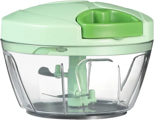 Ourokhome Procesador manual de alimentos picador de verduras, picador portátil de ajo con cuerda manual cortador de cebolla para verduras, jengibre,