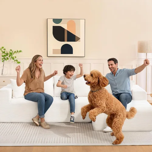 Miniatura 2 de Sofá modular Cloud 2026 de 108 pulgadas, sofá modular con asiento profundo, sofá modular con diván en forma de L, sofás modernos para sala de estar
