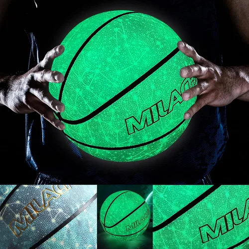 Miniatura 4 de Balón de baloncesto personalizado, que brilla en la oscuridad, regalo de baloncesto personalizado tamaño 7 (29.5"), tamaño 6 (28.5"), tamaño 5 Azul