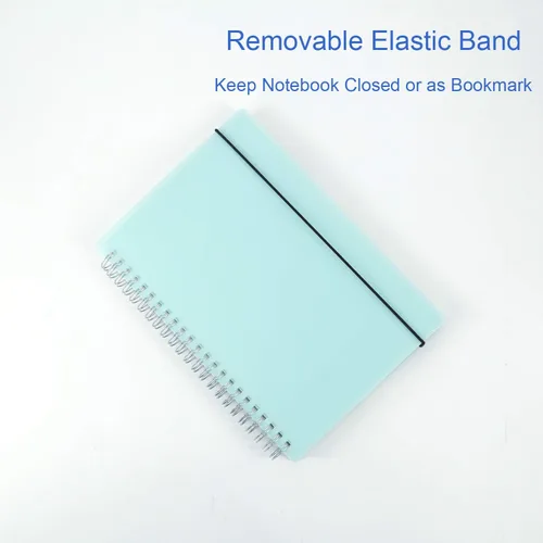 Miniatura 5 de Paquete de 3 cuadernos de gráficos en espiral A5 con papel grueso de 120 gsm, cuaderno de espiral con tapa dura de plástico y cierre de banda