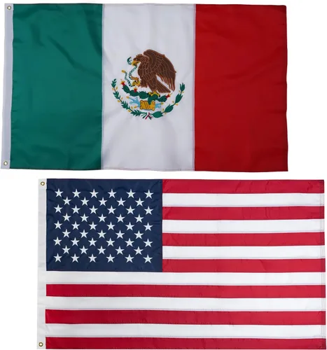 Miniatura 12 de Bandera mexicana de Bradford 6X10 pies para exterior, bandera grande bordada de México, bandera mexicana resistente de doble cara, bandera mexicana