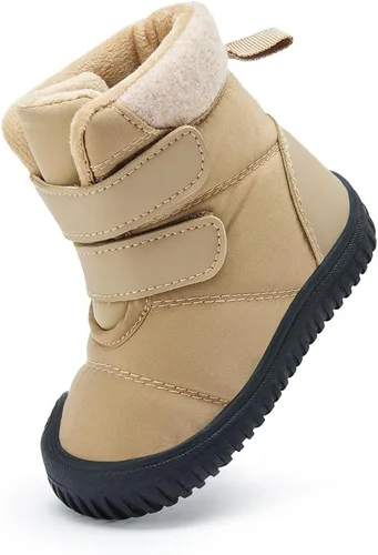 BMCiTYBM Botas de nieve de invierno para bebés y niños pequeños, de piel sintética, cálidas, antideslizantes, zapatos para primeros pasos