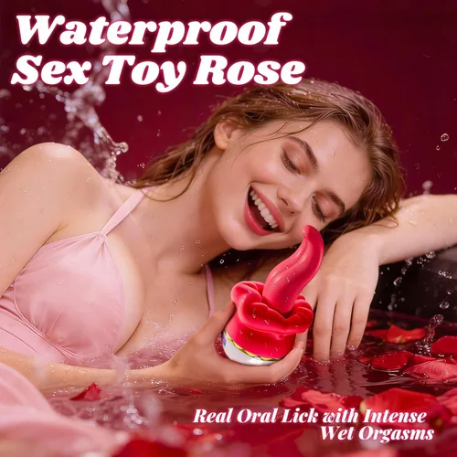 Miniatura 7 de Vibradores de lengua de juguete de rosas, vibrador 5 en 1 para mujeres, juguetes sexuales con 10 modos de vibración bucal y lengua sexual