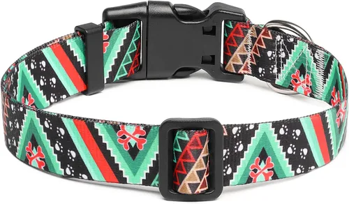 Miniatura 87 de Mercano Collar ajustable para perro, patrones de diseño especial, nailon suave, cómodo y resistente, collar para mascotas para perros pequeños