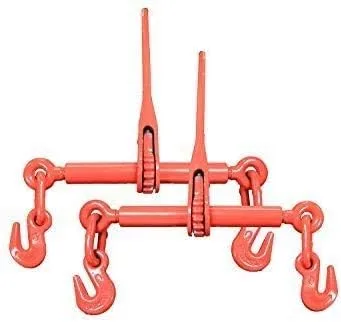 Paquete de 2 carpetas de carga de remolque de camión para cadena de 1/4 a 5/16 pulgadas (límite de carga de trabajo: 2,600 libras)