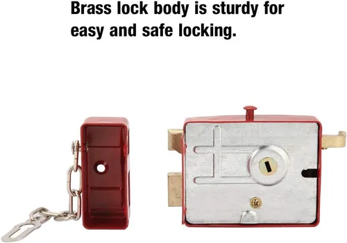 Miniatura 2 de Cerradura de seguridad resistente, incluye llave, juego de cerradura de cerrojo para puerta delantera, cerradura de anillo de bloqueo de puerta