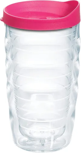 Miniatura 50 de Taza de viaje Tervis de doble pared transparente y colorida con tapa fabricada en Estados Unidos mantiene las bebidas frías y calientes, 24 onzas
