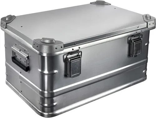 Miniatura 15 de Eylar Caja de almacenamiento de aluminio cruzada para Overland, baúl, estuche de carga de metal, caja de almacenamiento (combo de 4 piezas, negro)
