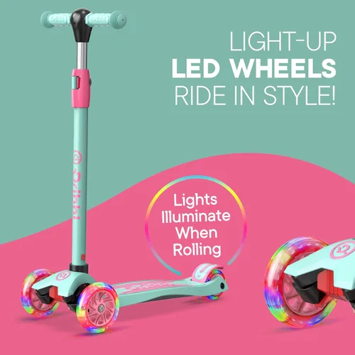 Miniatura 7 de Dribbl - Patineta de 3 ruedas para niños - Tecnología de inclinación para dirigir, manillar de altura ajustable, plataforma antideslizante ancha