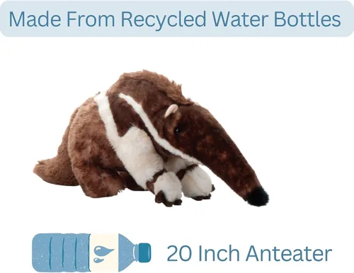 Miniatura 8 de The Petting Zoo Anteater - Animales de peluche, regalos para niños, animales salvajes del zoológico Onez, juguete de peluche de 20 pulgadas