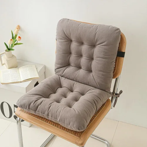 Miniatura 10 de Cojín de asiento de oficina, almohadilla antideslizante con soporte lumbar, ideal para escritorio, juegos, banco o sentarse en el suelo
