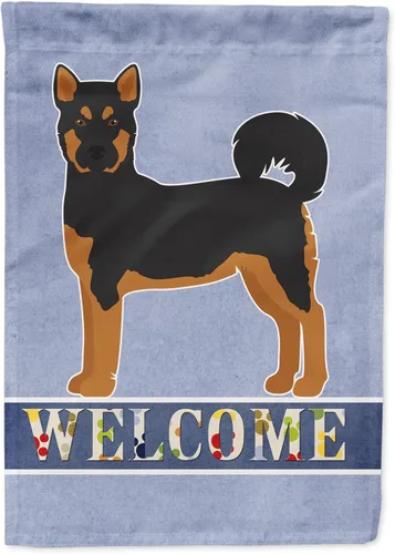 Miniatura 80 de Caroline's Treasures CK3704GF Bandera de jardín de bienvenida de Akita Shepherd Black and Tan - Bandera decorativa para patio exterior, patio