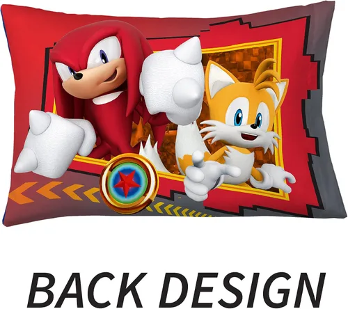 Miniatura 2 de Franco - Funda de almohada reversible supersuave de microfibra para niños, 20 in x 30 in, Sonic el erizo