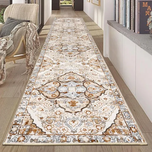 Miniatura 63 de HEBE Alfombra Pasillo 2'x10' Lavable Vintage Desgastada Alfombras de Área Antideslizante Alfombra de Lavandería Boho Alfombras de Piso para Pasillos