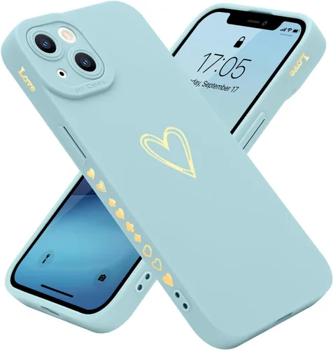 Miniatura 28 de Teageo Funda compatible con iPhone 13 Pro de 6.1 pulgadas para mujeres y niñas, bonito corazón de amor de lujo
