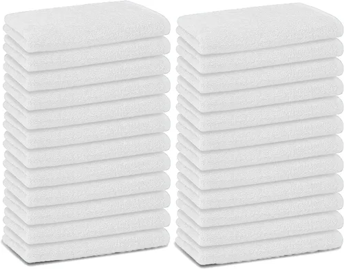 Miniatura 26 de Toallas de baño básicas medianas de 24 x 48 pulgadas, paquete de 6, color beige, suaves y absorbentes, toallas de algodón multiusos para baño, spa